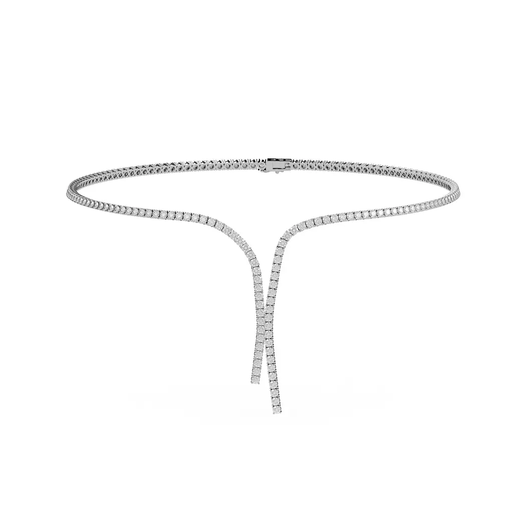 KNOBSPIN Moissanite Tennis Necklace - V3.webp