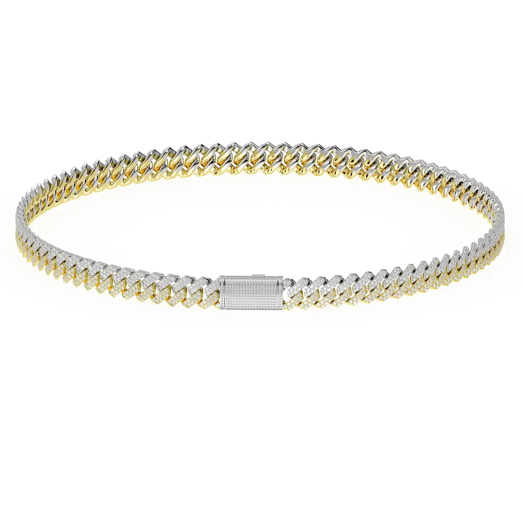 2-Tone Hiphop Cuban Necklace - V4.webp