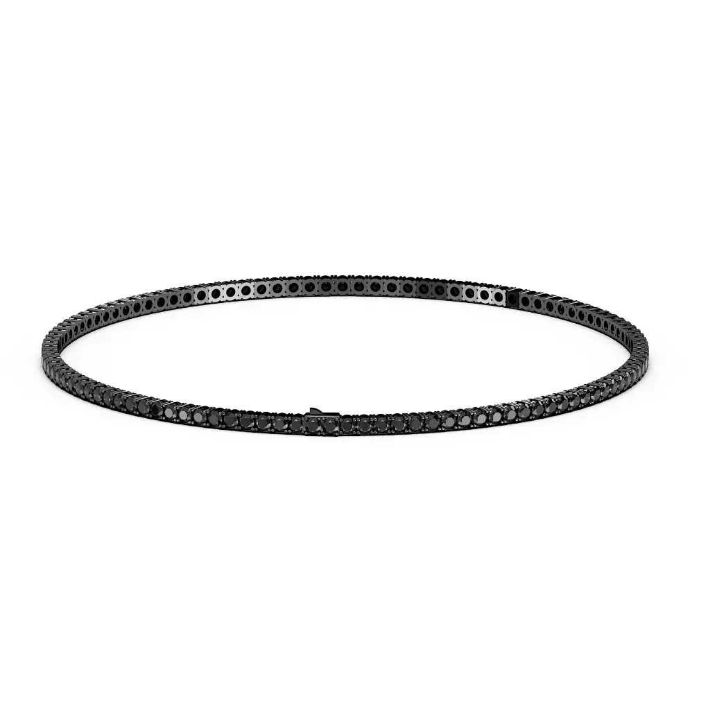 Black Moissanite Tennis Necklace - V4.webp