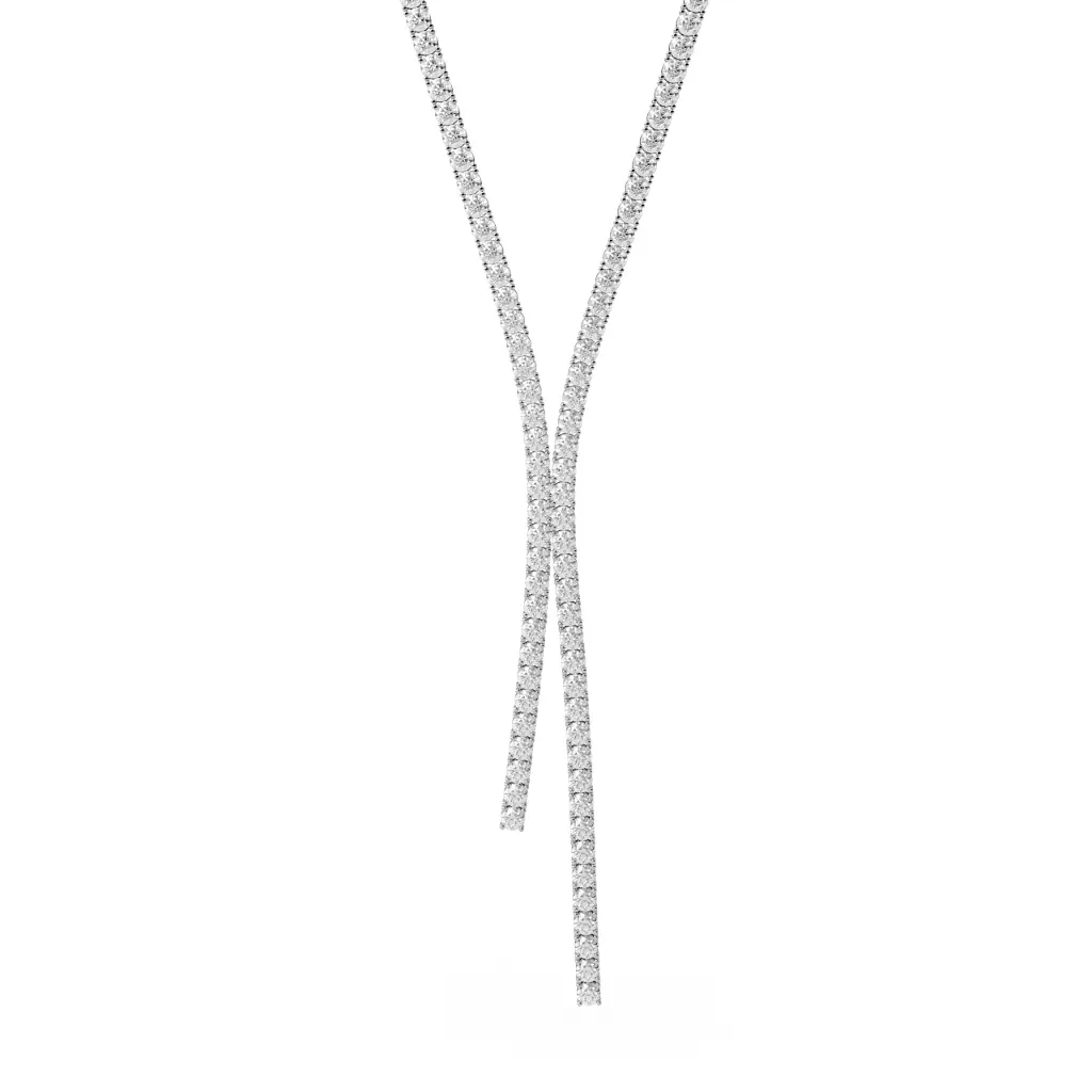 KNOBSPIN Moissanite Tennis Necklace