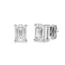 Emerald Moissanite Stud Earrings