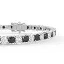 Black and White Tennis Bracelet