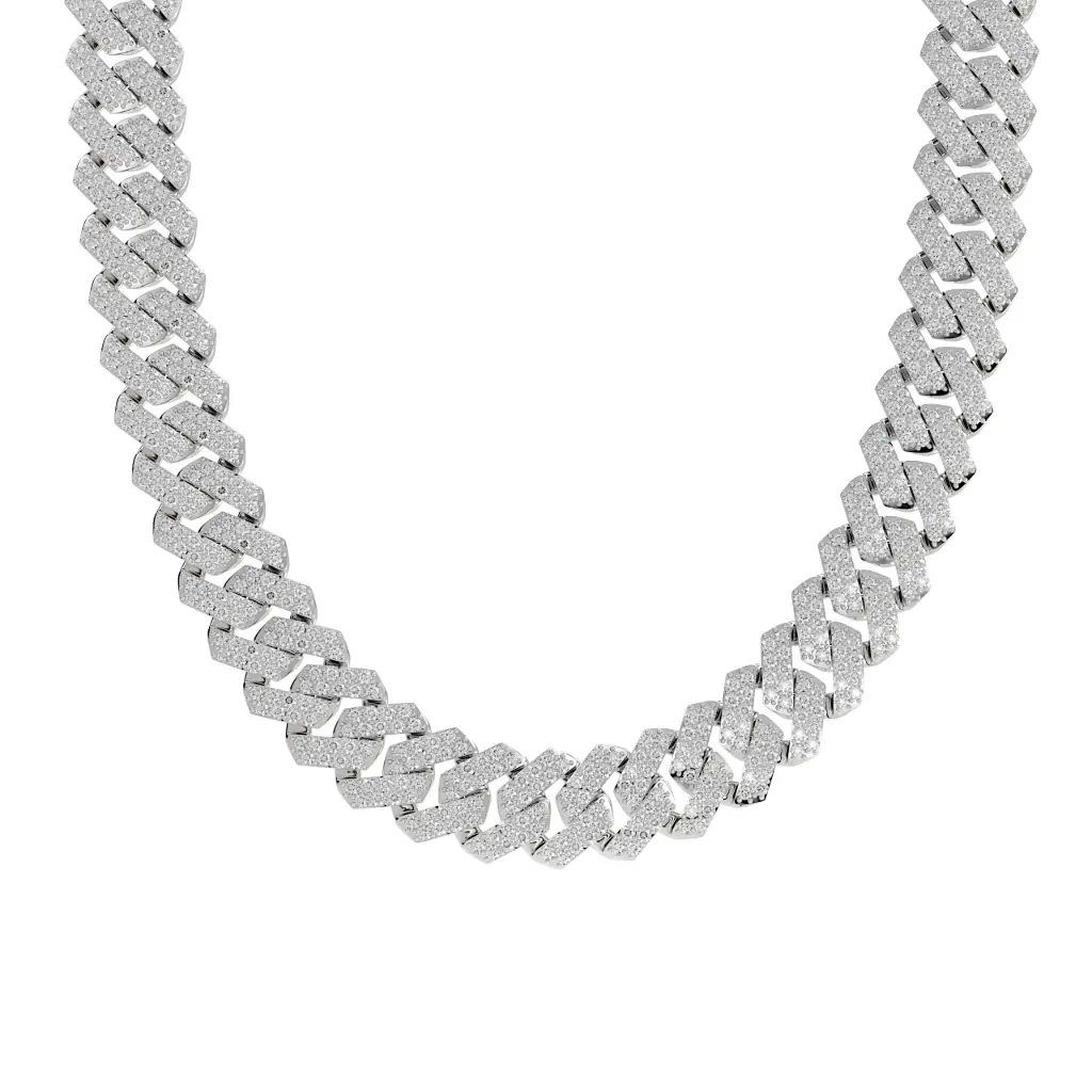 Hiphop Double Rows Cuban Necklace