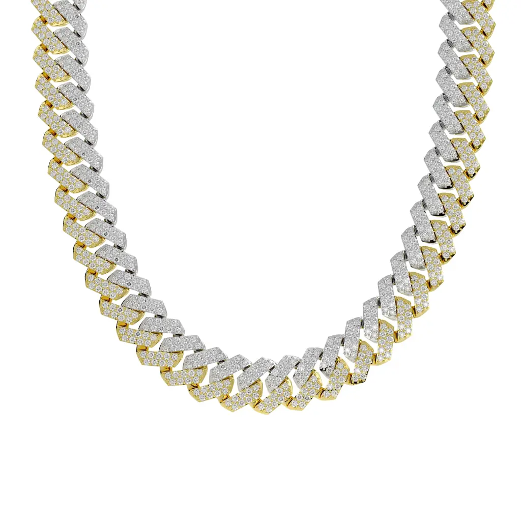 2-Tone Hiphop Cuban Necklace